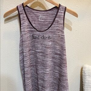 Nike Women's Striped Tank Top - Maroon